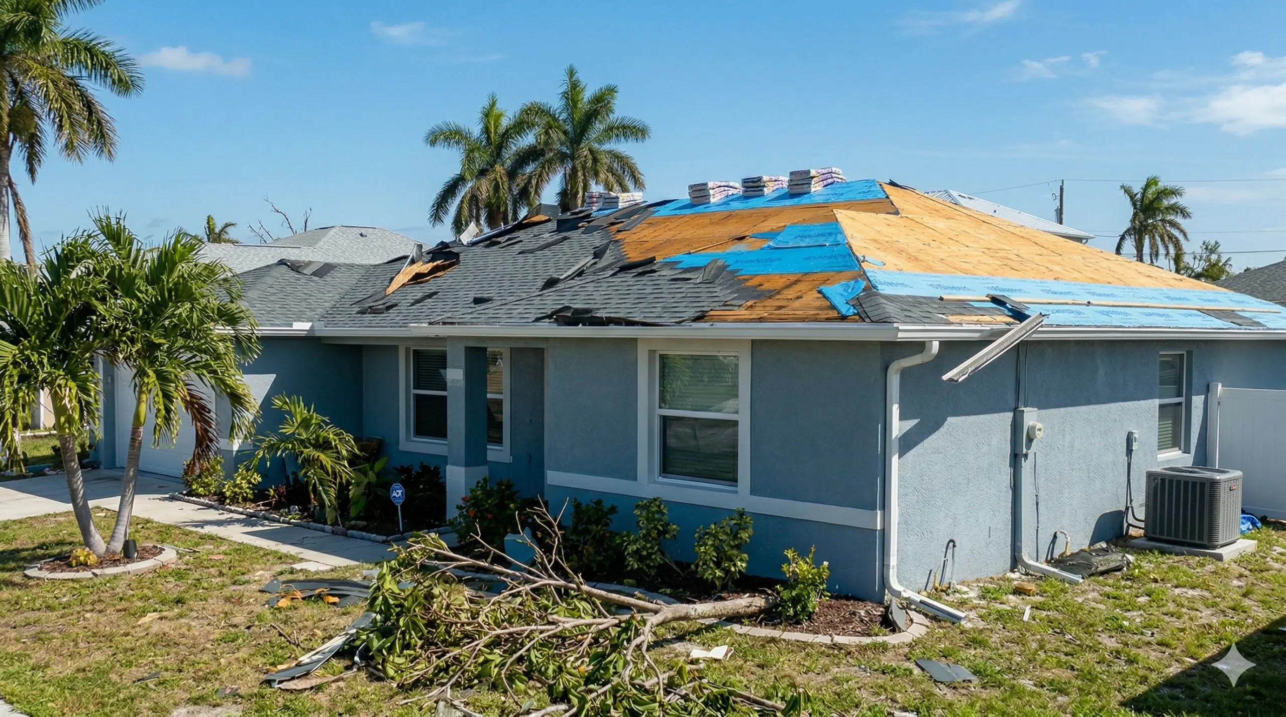 Roof repair due to heat and humidity damage in New Orleans