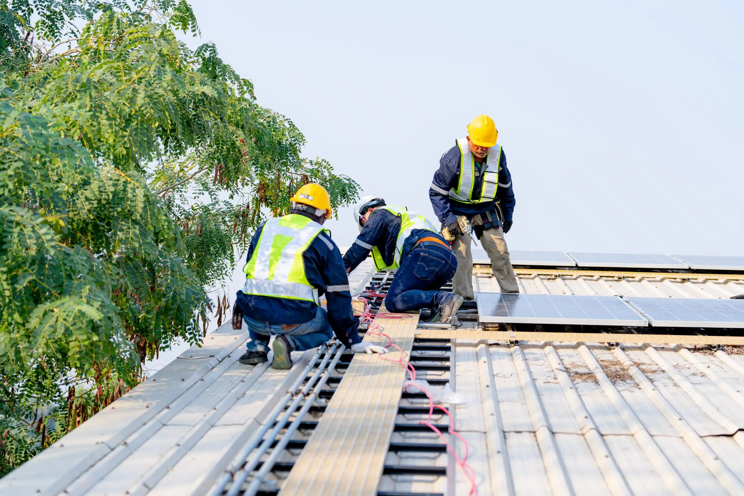 Big Easy Roofing crew repairing storm-damaged roof in New Orleans